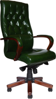 Кресло офисное Norden Боттичелли / P2338-L09 (зеленая глянцевая кожа/мультиблок) - 