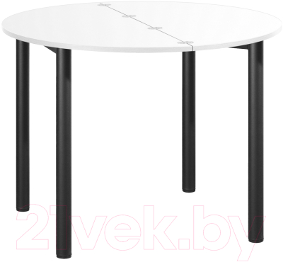 Обеденный стол Millwood Далис 3 (белый/металл черный)