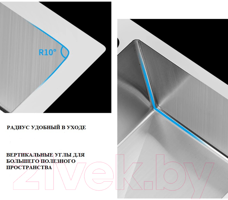 Мойка кухонная Futur FK 4548 B Eco Embossing (черный нано) — фото 5