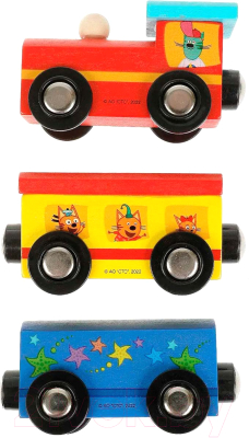 Железная дорога игрушечная Буратино Три кота / TKT6