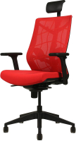 Кресло офисное Chair Meister Nature II 3D с подлокотниками слайдер (черный/красный) - 
