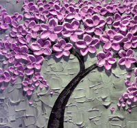 Фотообои листовые ФабрикаФресок Фиолетовое дерево / 163280 (300x280) - 