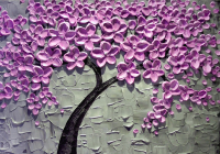 Фотообои листовые ФабрикаФресок Фиолетовое дерево / 164280 (400x280) - 