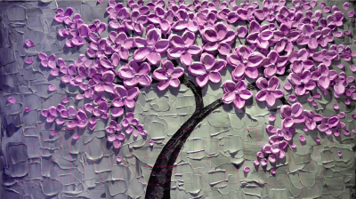 Фотообои листовые ФабрикаФресок Фиолетовое дерево / 165280 (500x280)