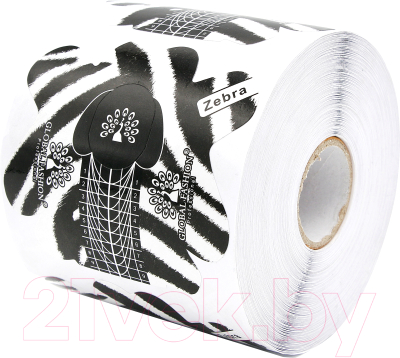 Формы для наращивания ногтей Global Fashion Одноразовые Zebra 16803 (300шт)