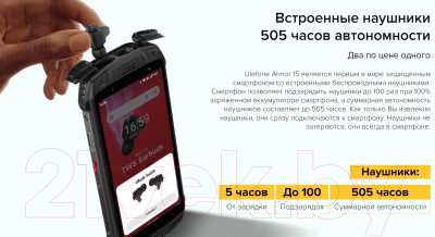 Смартфон Ulefone Armor 15 6GB/128GB (черный)