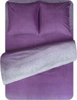 Комплект постельного белья Amore Mio Grade Микрофибра 1.5сп / 21493 (серый/сиреневый/голубой/фиолетовый) - 