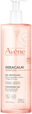 Гель для тела Avene Xeracalm Nutrition Легкий питательный очищающий (750мл)