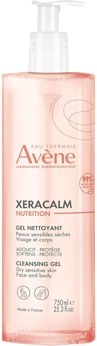 Гель для тела Avene Xeracalm Nutrition Легкий питательный очищающий