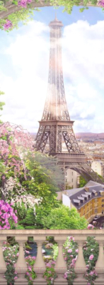 Фотообои листовые ФабрикаФресок Фреска Вид с балкона на Париж / 651270 (100x270)