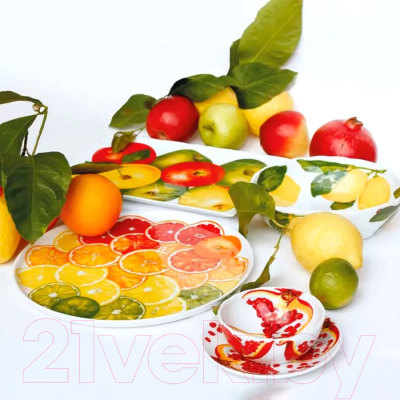Тарелка закусочная (десертная) Taitu Dieta Mediterranea Fruits. Melograno 12-9-3