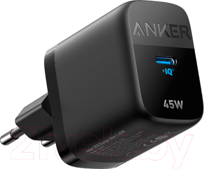 Адаптер питания сетевой Anker 313 USB-C 45W A2643 / ANK-A2643G11-BK (черный)