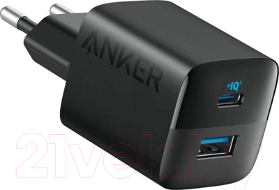 Адаптер питания сетевой Anker 323 USB-C/USB-A 33W A2331 / ANK-A2331G11-BK (черный)