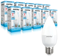 Набор ламп SmartBuy N-SBL-C37-07-40K-E27 (10шт) - 
