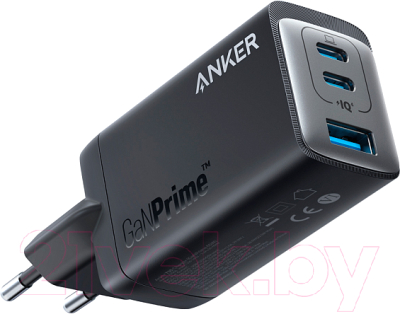 Адаптер питания сетевой Anker GaNPrime 65W A2688 2 USB-C+1 USB-A / ANK-A2668311-BK (черный)