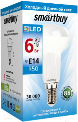 Набор ламп SmartBuy N-SBL-R50-06-60K-E14 (10шт)
