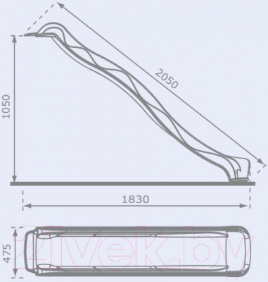 Скат для горки KBT Wave HDPE / 412.010.001 (красный)