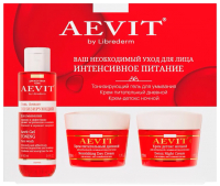 

Набор косметики для лица, Aevit Интенсивное питание Гель д/умыв.+Крем дневной+Крем ночной