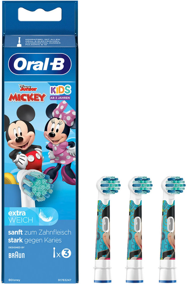 Набор насадок для зубной щетки Oral-B Kids Mickey Extra Soft