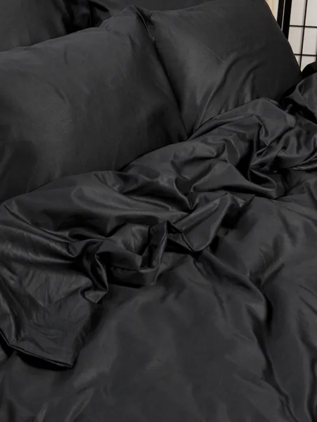 Изображение товара Комплект постельного белья LUXOR №19-0303 2.0 с европростыней (черный, сатин)