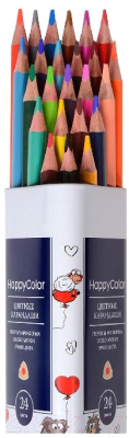 Набор цветных карандашей Bruno Visconti Happycolor / 30-0063 (24цв)