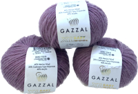 Набор пряжи для вязания Gazzal Baby Wool XL 843 (сухая роза, 3 мотка) - 