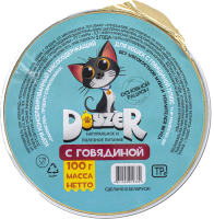Влажный корм для кошек Doyzer Плюс с говядиной (100г) - 