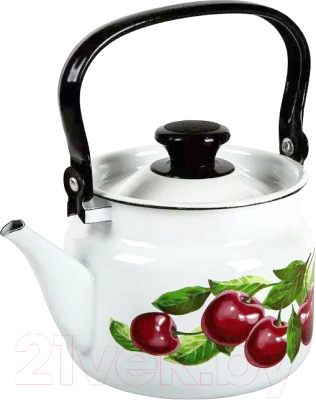 Изображение товара Чайник КМЗ Вишневый сад 42704-102/6-У4 (белый)