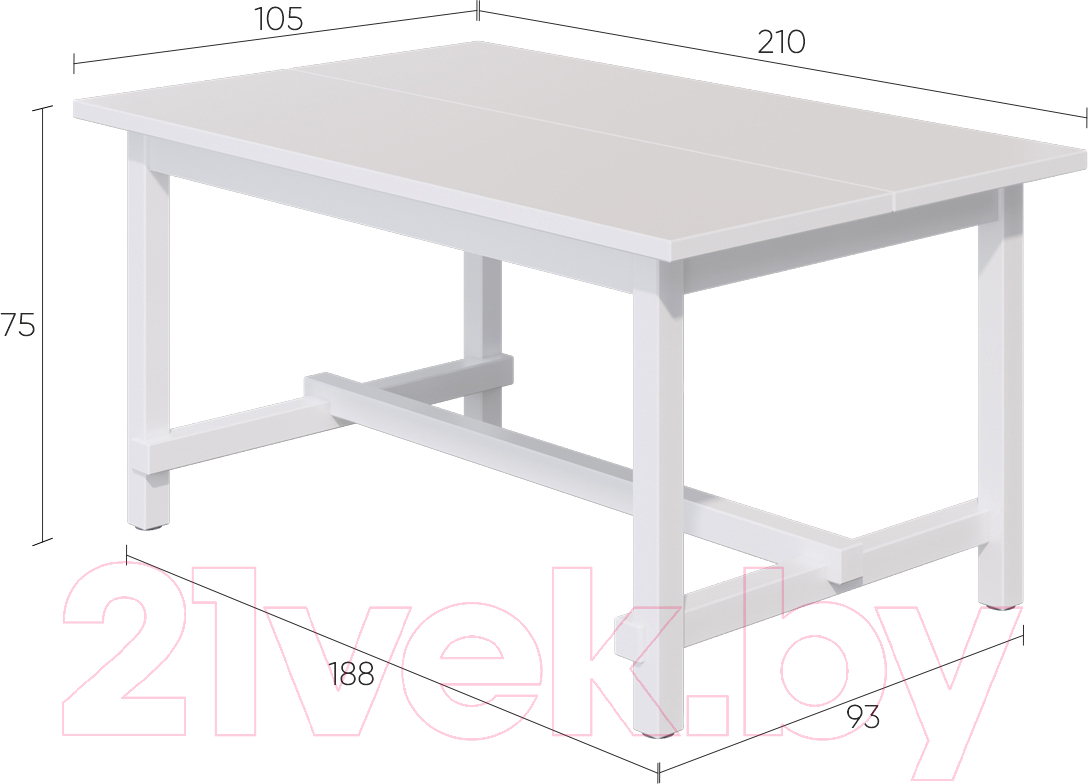 Обеденный стол Лузалес Толысь 210-289x105