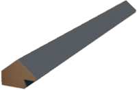 Финишная рейка для реечной панели Andlen Decor ПНл-40 Графит (2800x20x16мм, левая) - 