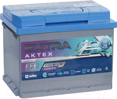 Автомобильный аккумулятор АкТех Extra Premium JIS 700A L+ / ATEXPA82-3-L (82 А/ч)