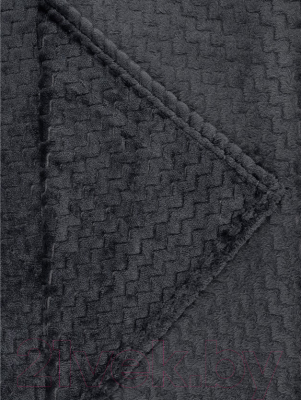 Плед TexRepublic Deco Змейка Фланель 150x200 / 93397 (серый)