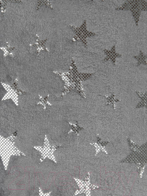 Плед TexRepublic Shick Звезды лазер 150x200 / 93430 (серебристый/серый)