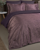 Комплект постельного белья Buenas Noches Сатин жаккард Tutti Евро / 49137 (бордовый) - 