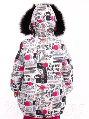 Комплект верхней детской одежды Batik Коби 423-24з-2 (р-р 128-64, малиновый смайлик)