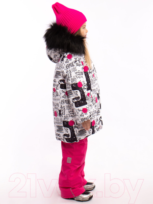 Комплект верхней детской одежды Batik Коби 423-24з-2 (р-р 128-64, малиновый смайлик)