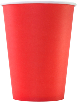 Набор бумажных стаканов Паксервис 300мл / НВ90-430 (100шт, красный) - 