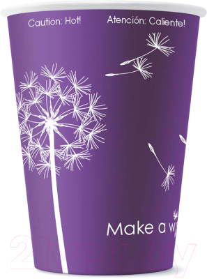 Набор бумажных стаканов Паксервис 300мл / НВ90-430 (100шт, Make A Wish)