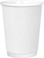Набор бумажных стаканов Паксервис 300мл / DW90-430 (50шт, белый) - 