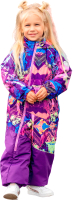Комбинезон прогулочный детский Batik Лэйси 506-23в (р.104-56, принт фиолетовый) - 