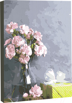 Картина по номерам Школа талантов Розовые цветы и подарок / 5222593
