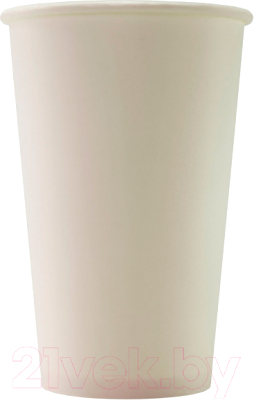 Набор бумажных стаканов Паксервис 400мл / HB90-530 (100шт, белый)