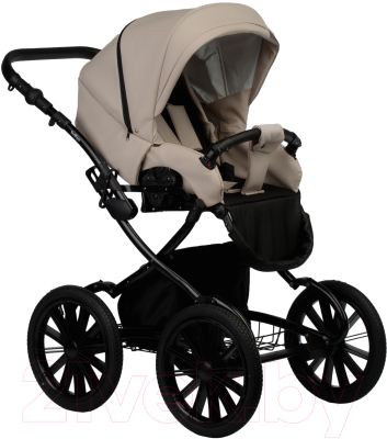 Детская универсальная коляска INDIGO Aveo Eco Plus 14 2 в 1 (Ae 03, бежевый/кожа)
