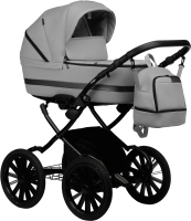 Детская универсальная коляска INDIGO Aveo Eco Plus 14 2 в 1 (Ae 05, светло-серый/кожа) - 