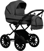 Детская универсальная коляска INDIGO Aveo Eco Plus 14 2 в 1 (Ae 06, темно-серый/кожа) - 