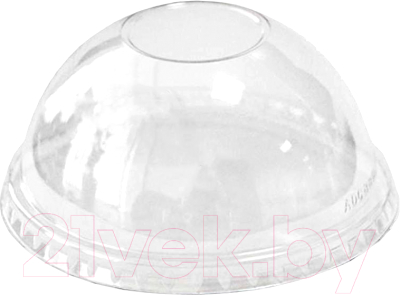 Набор крышек для стаканов Паксервис ПЭТ с отверстием / 384966 (1000шт, прозрачный)