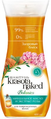 Шампунь для волос Krasota Naked Здоровый блеск для поврежденных волос (400мл) - 