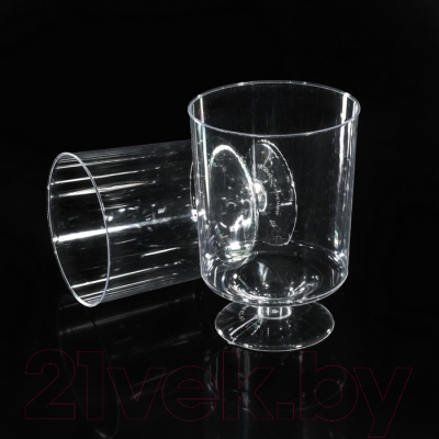 Набор одноразовых бокалов Паксервис Кристалл ПС для вина 200мл / 285579 (36шт, прозрачный)