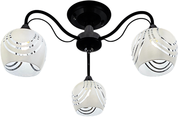 Потолочный светильник Mirastyle LS-1251/3C BK+CR