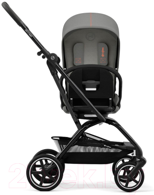 Детская прогулочная коляска Cybex Eezy S Twist+ 2 BLK с дождевиком и бампером (Lava Grey)